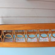 Bed baby/child of the 50s in wood and rattan