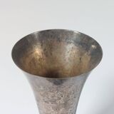 Patinated silver-plated metal vase Art Deco WMF Germany