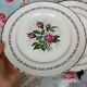 6 plates flowers and golden contour, Moulin des Loups