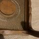 Wood and wicker side table, 1940s