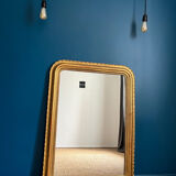 Old mirror 114cm/84cm Louis-Philippe beaded