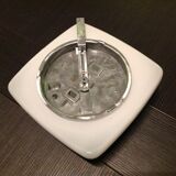 Ceiling square 70s vintage white opaline