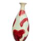 Large baluster vase in Chinese cracked ceramic Pigeon blood and celadon