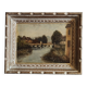 Landscape painting, old oil on cardboard framed signed GILLET.