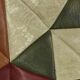 Vintage Patchwork Cushion Diamond Pattern Faux Leather 45cm