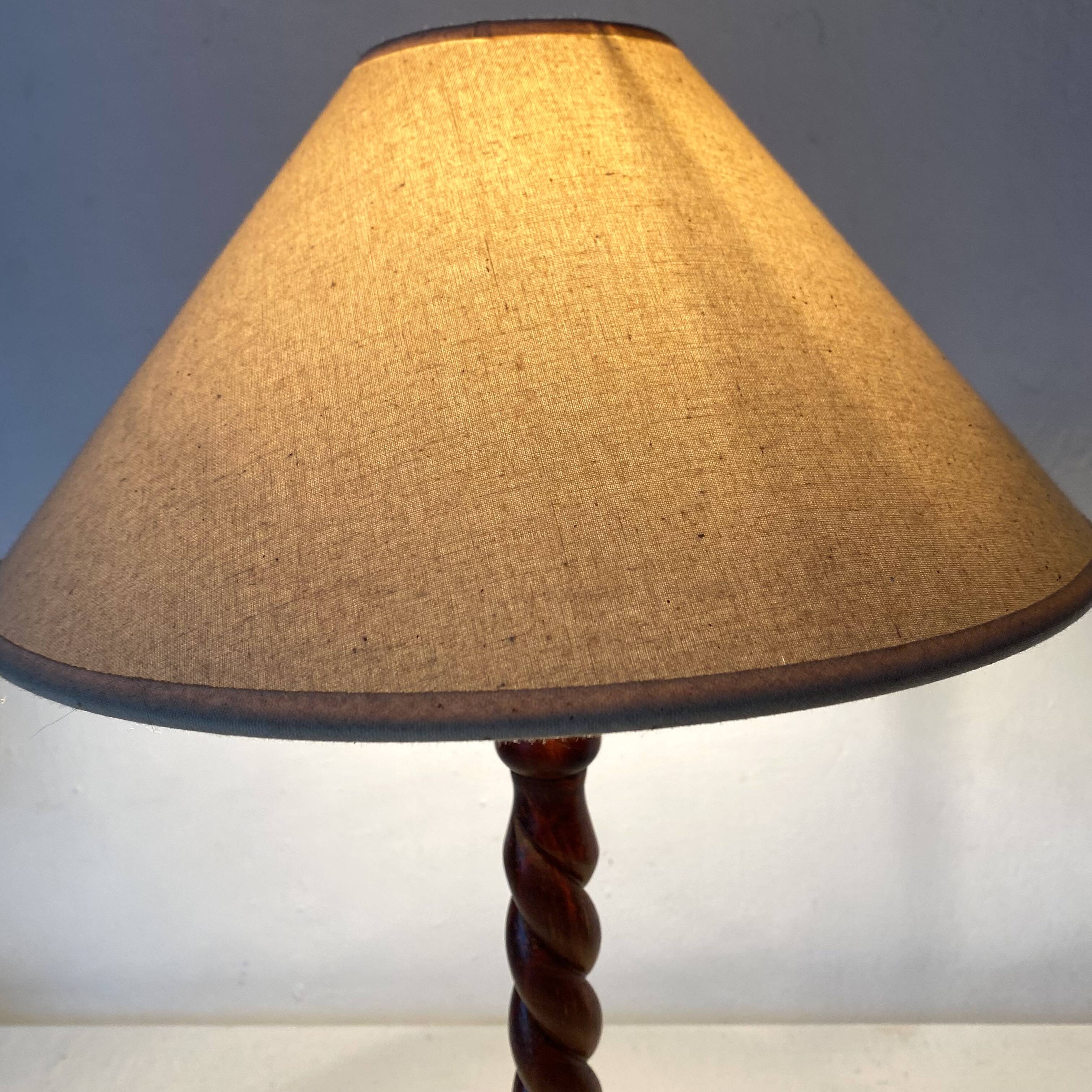 Turned wooden lamp h 50