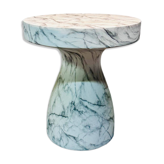 Tavolino in Ceramica Resinata Simil Marmo