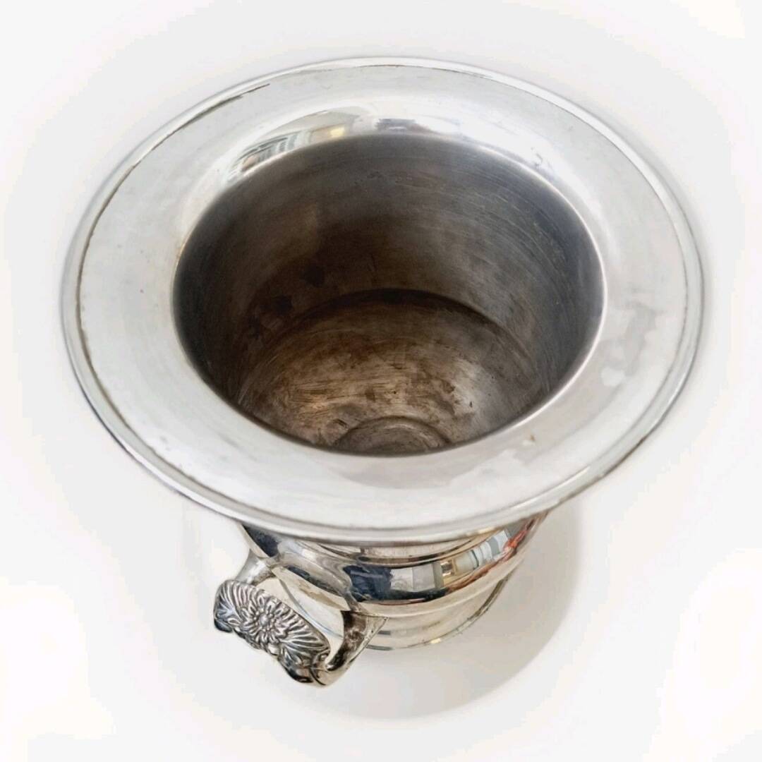Vintage silver metal champagne bucket