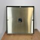 Dark grey square wall clock from pragotron, 1960s