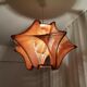 Age french 60s mid century wooden pendant