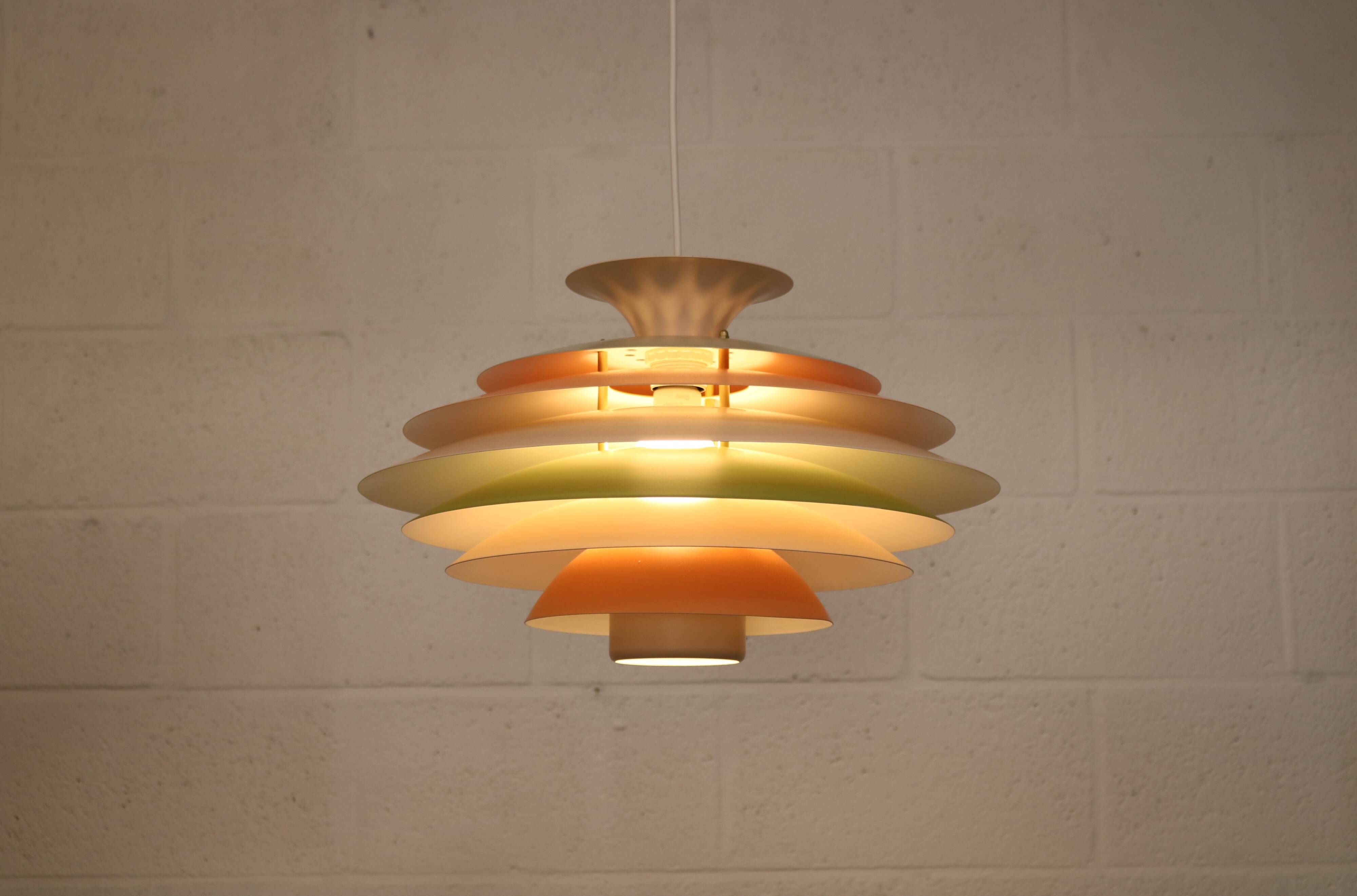 XL Colourful Pendant Lamp: Danish Mid-Century Modern by Formlight Design -