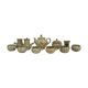 Tea set in glazed sandstone La Hulotte. Folk Art