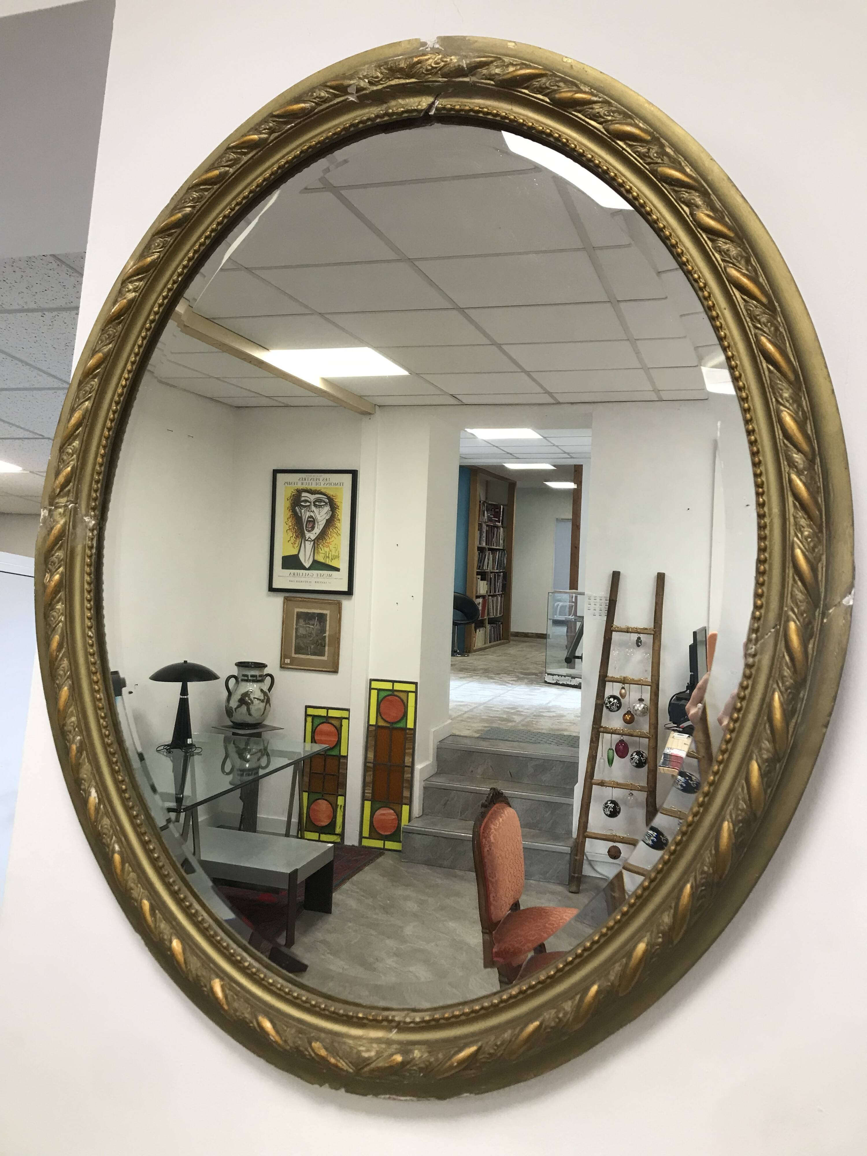 Napoleon III oval mirror