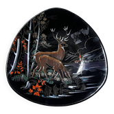 Decorative plate Longwy 3521 – hand-painted deer design