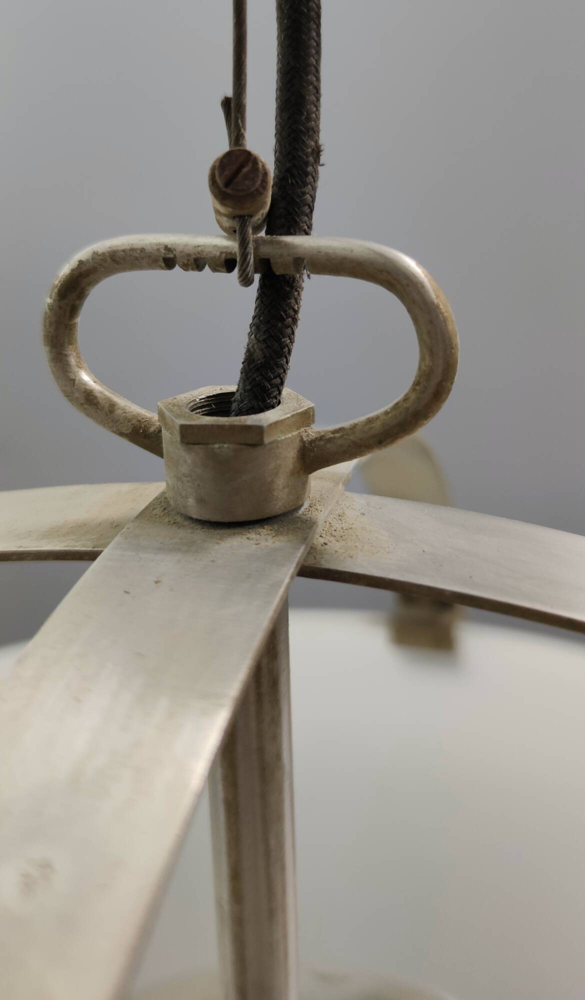 White Hanging Lamp "Omega" by Vico Magistretti for Artemide, 1962