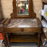 Marble toilet table with removable glass