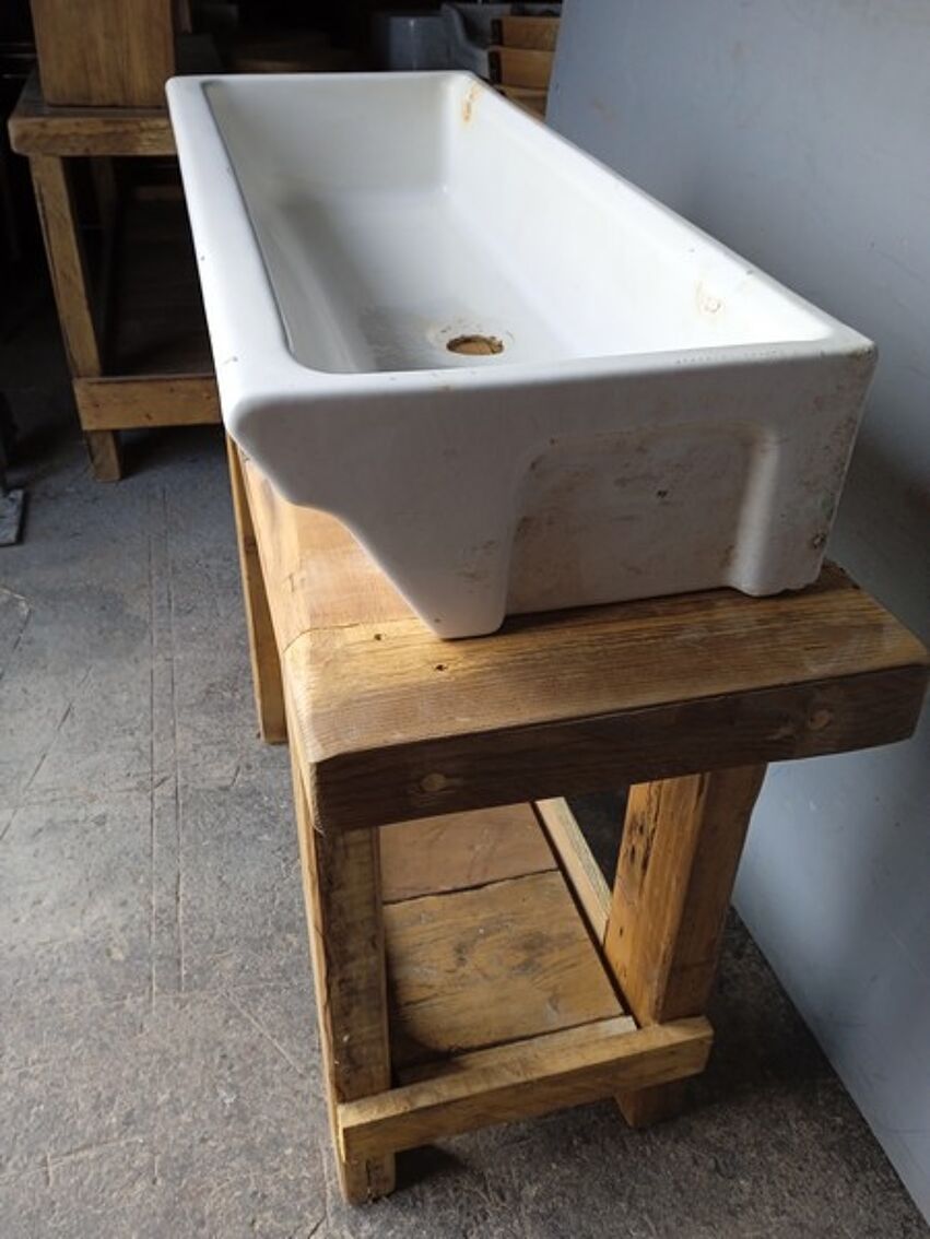 Ancien lavabo evier d'école ceramique emaillée ep 1960 | Selency