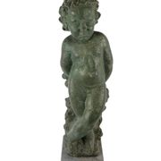 Lampe de table de Robert Mermet représentant un garçon/putto debout