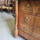 Commode 4 tiroirs style Empire en noyer blond, XIXème siècle