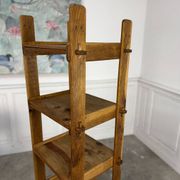 Etagère brutaliste 1950 en hêtre