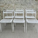 6 metal chairs Souvignet France, circa 1960