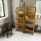 Industrial storage shelves yellow