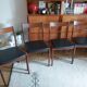 Teckla Scandinavian 4-chair series in vintage teak