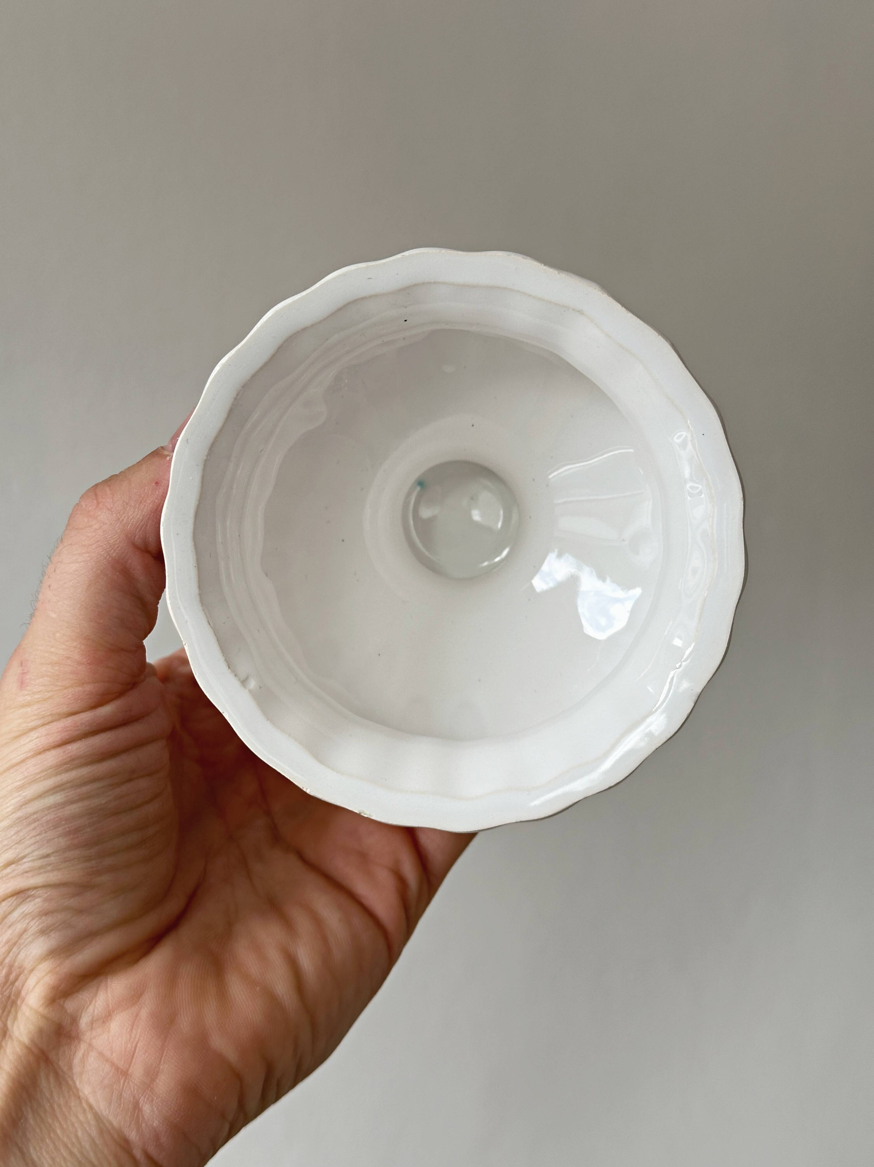 Lot trois cache-pots céramique blanche