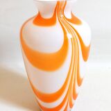 Vase Murano orange de Carlo Moretti Années 70 Hauteur 36 cm