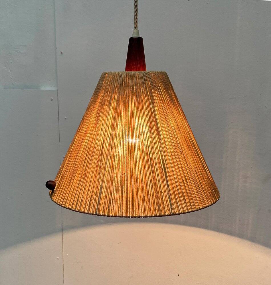 Teak pendant lamp Type 324 from the mid-century by Temde, 1960s.