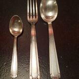 Silver metal cutlery set
