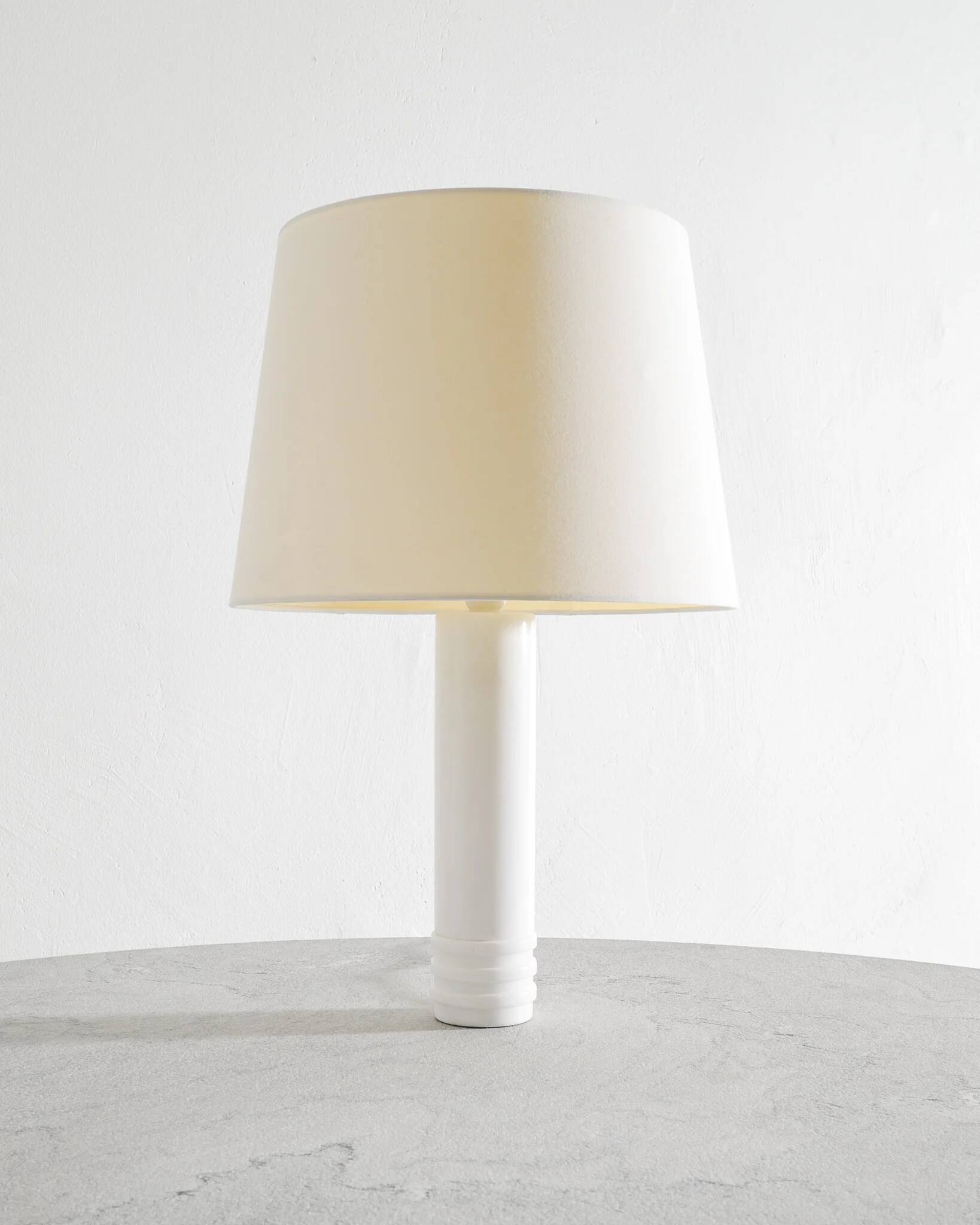 Swedish Mid Century Cylindrical Marble Lamp by Bergboms, 1960s
