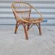 Rattan shell armchair