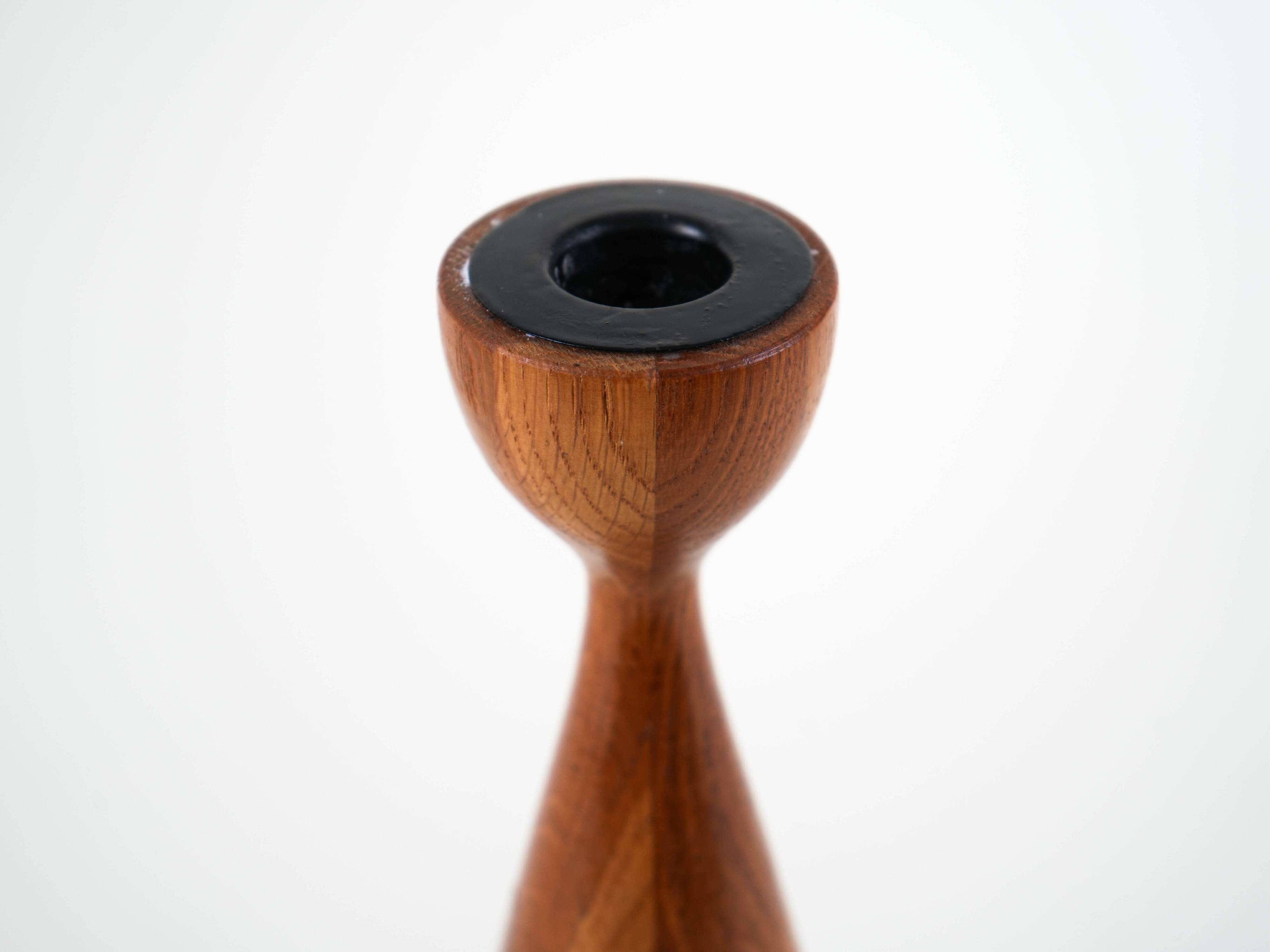 Bougeoir en teck, design danois, années 1970, fabriqué par BoConcept