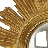Large Deknudt Sunburst Gold Leaf Sun Mirror Sixties