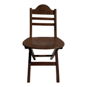 Chaise vintage pliante en bois
