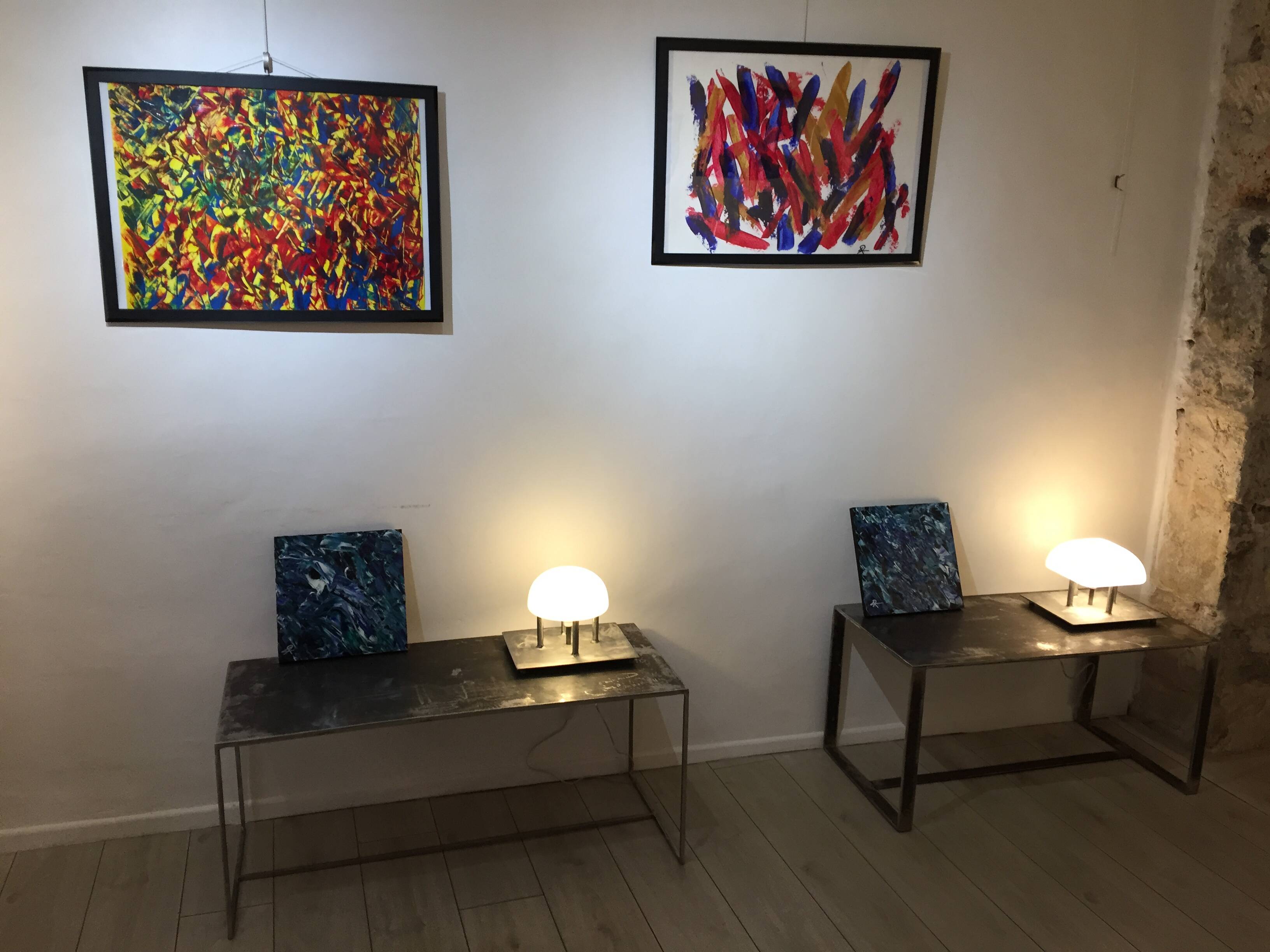 Metal designer coffee table