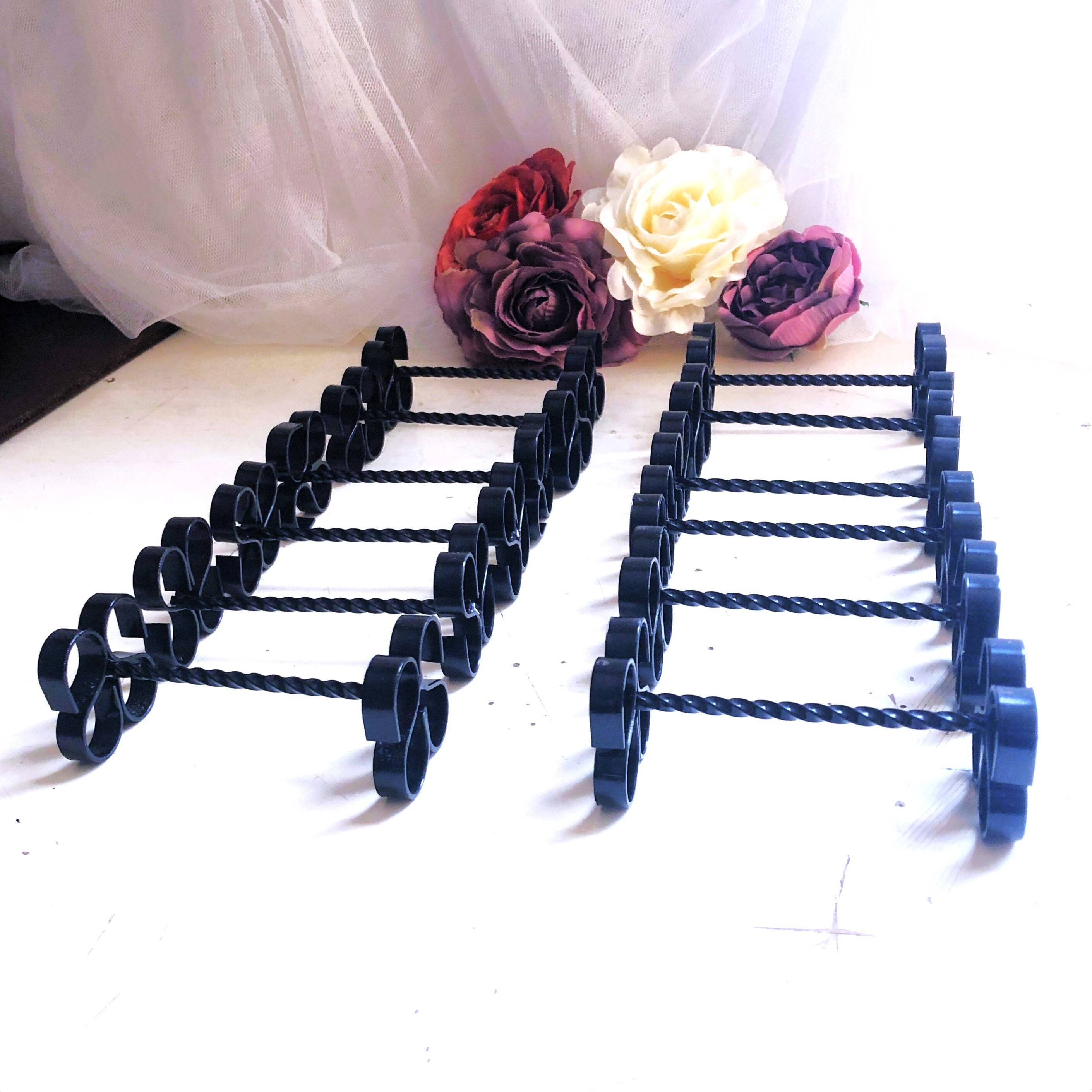 Box of 12 vintage twisted wrought iron knife or cutlery holders