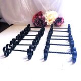 Box of 12 vintage twisted wrought iron knife or cutlery holders