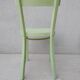 Old bistro chair green curved wood