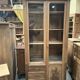 small oak display cabinet, 3 drawers