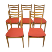 Suite of 5 chairs 1950