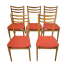 Suite de 5 chaises 1950