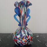 Ancient Murano vase in aventurine and murrina polychrome Italy circa 1940