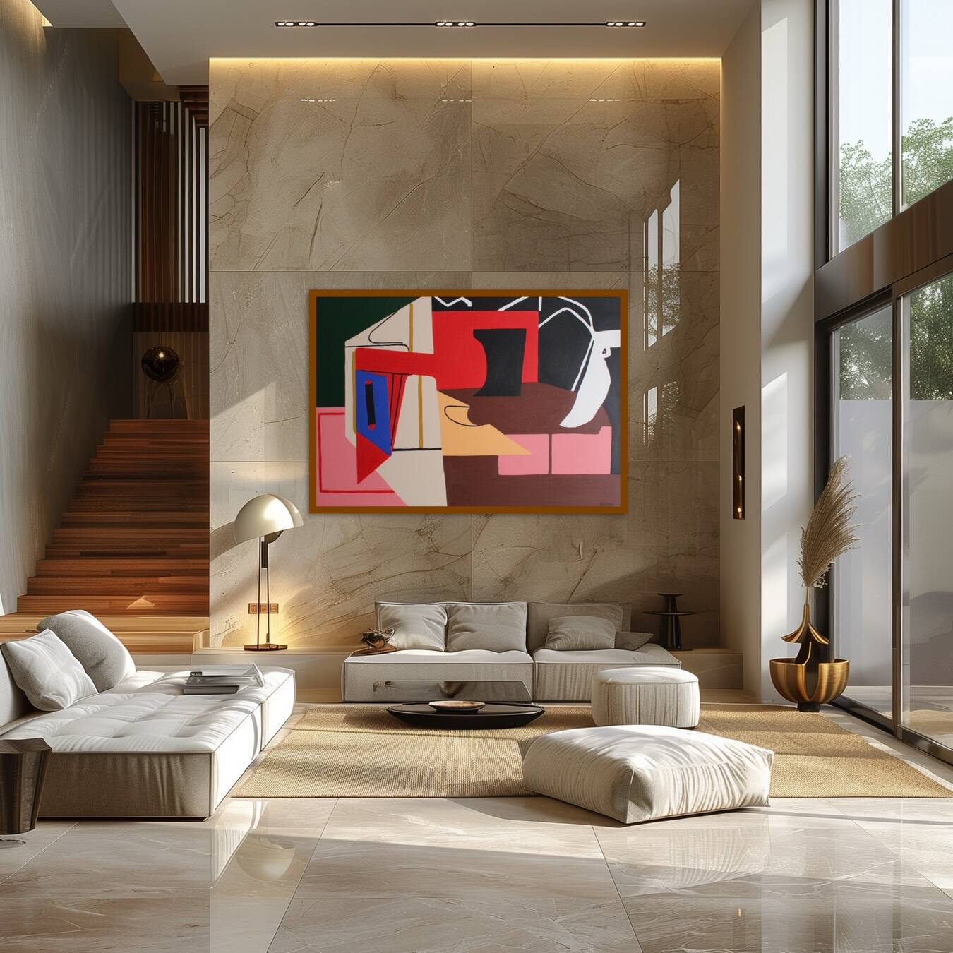 Original stretched canvas painting "chaos" 116x81