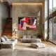 Original stretched canvas painting "chaos" 116x81