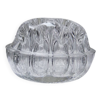 Glass globe flower holder, Reims, 19 holes, vintage 1950-1960