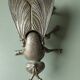Vintage metal fly, old ashtray to divert