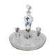 Italian Art Nouveau glass liquor set from 1920s