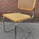 Ensemble de 4 Chaises vintage modèle Cesca B32 en chrome et bois